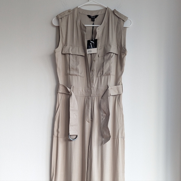 NWT Simply Vera Wang Khaki Jumpsuit - Picture 3 of 5